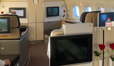 a tv in an airplane