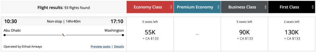 a screenshot of a flight ticket