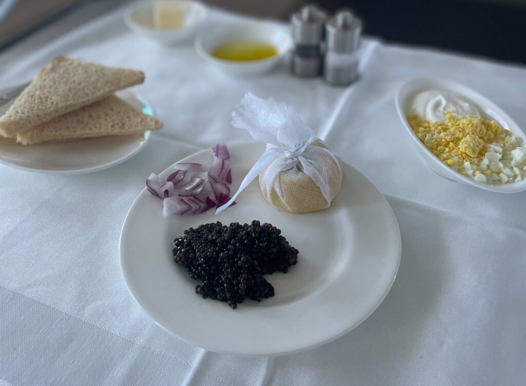 a plate of food on a table