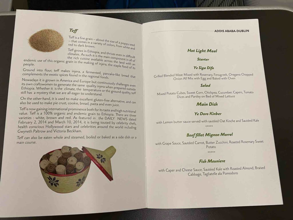 a book open to a menu