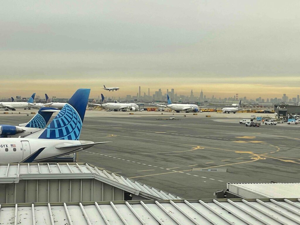 airplanes on the runway