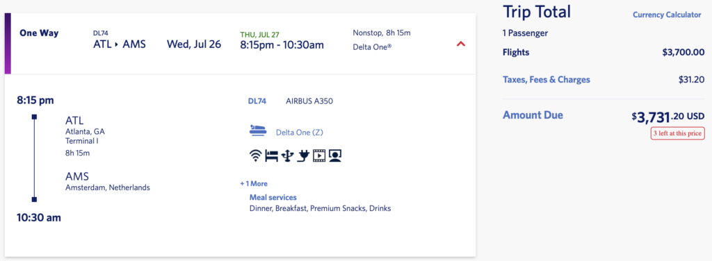 a screenshot of a flight schedule