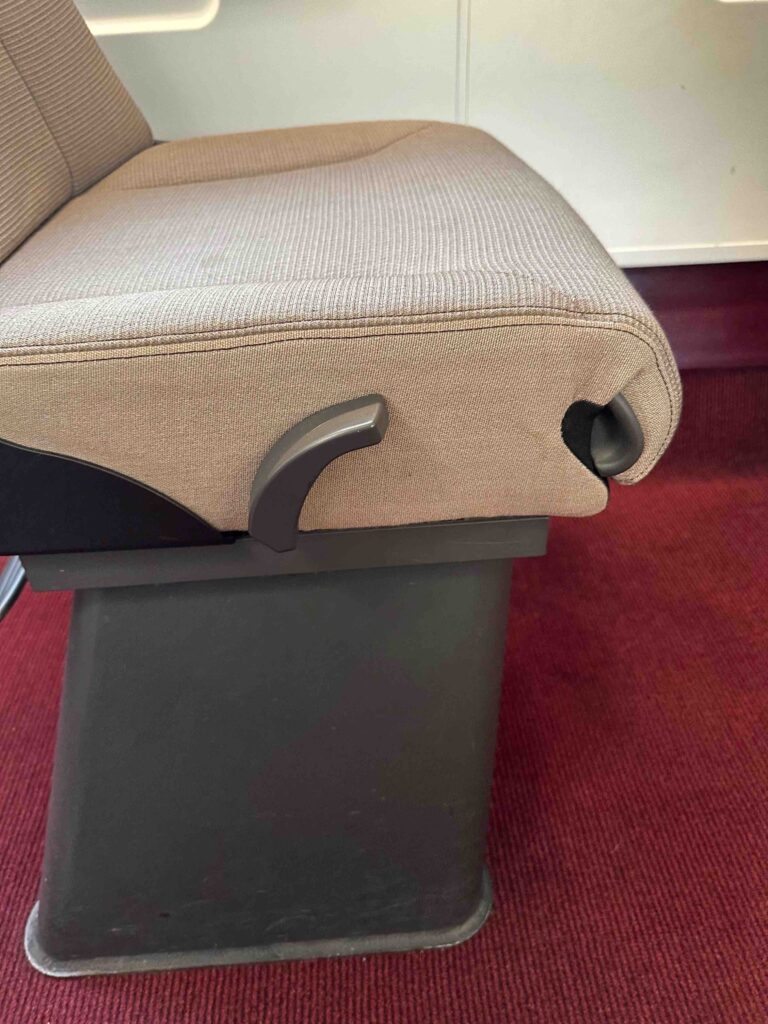 a seat with arm rest