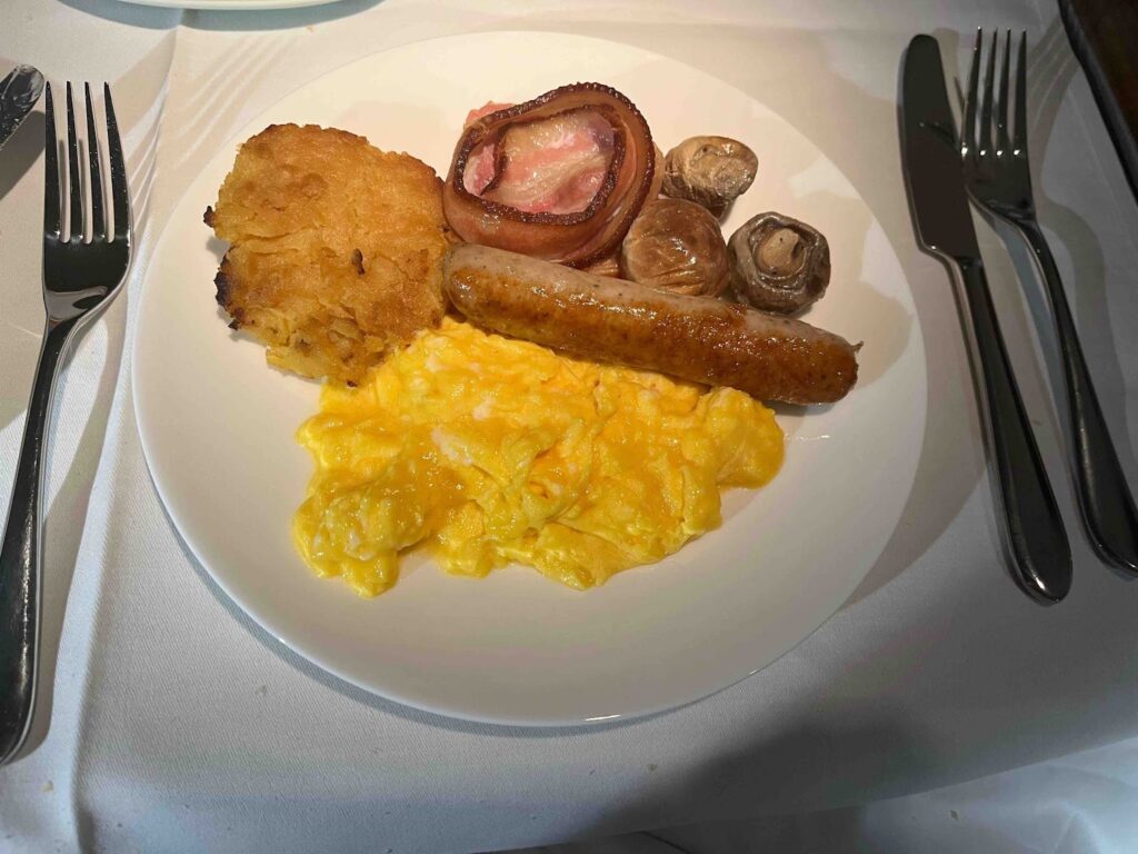 a plate of food on a table