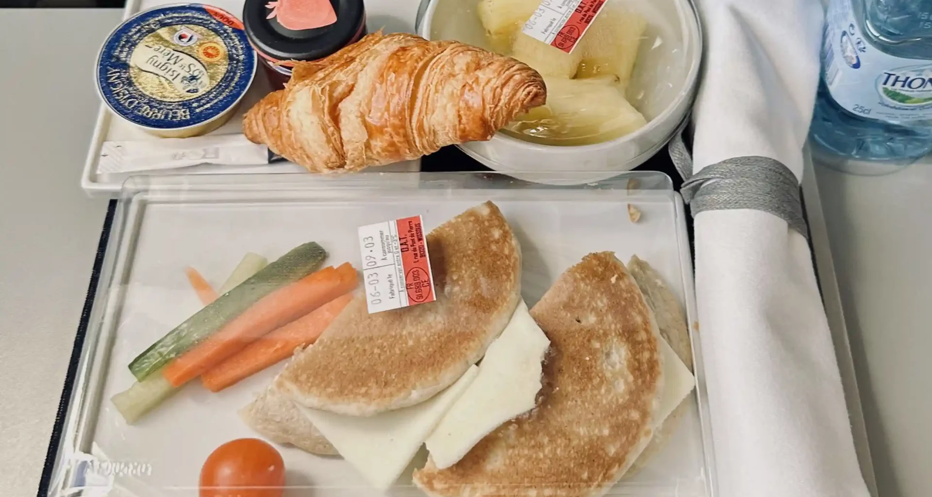 Air France short haul business class meal