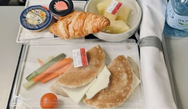 Air France short haul business class meal