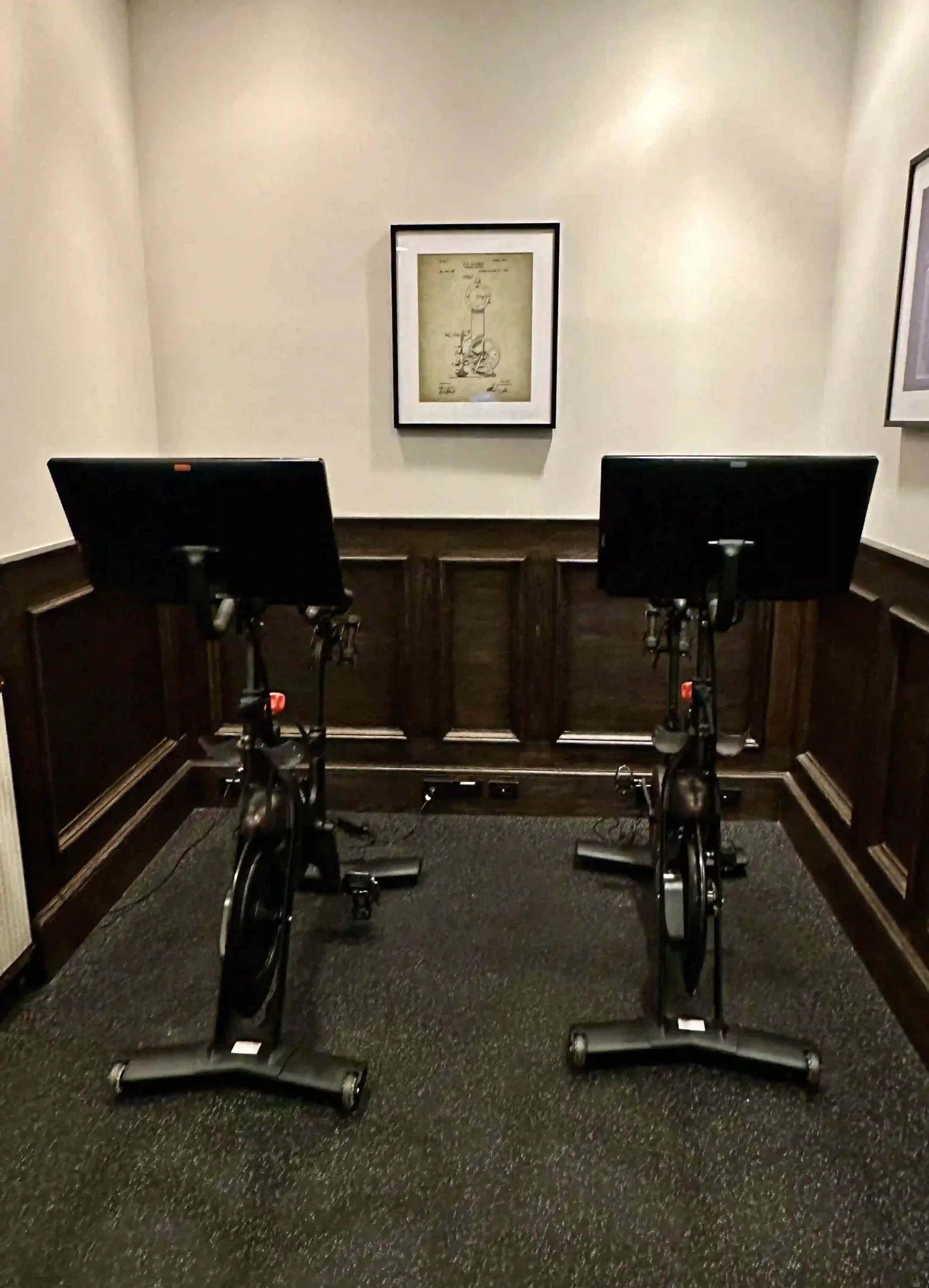 exercise bikes in a room