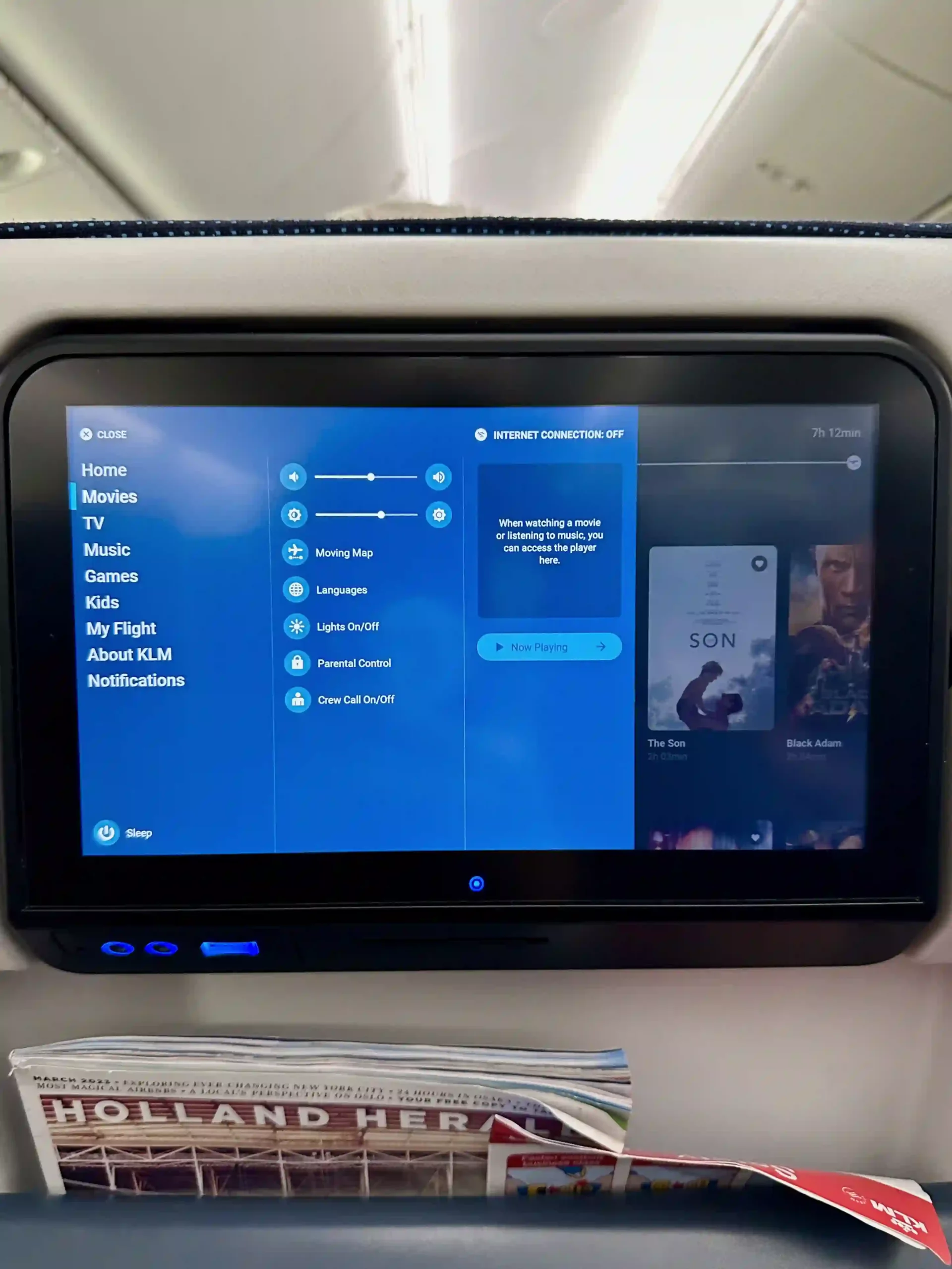 a screen on a plane