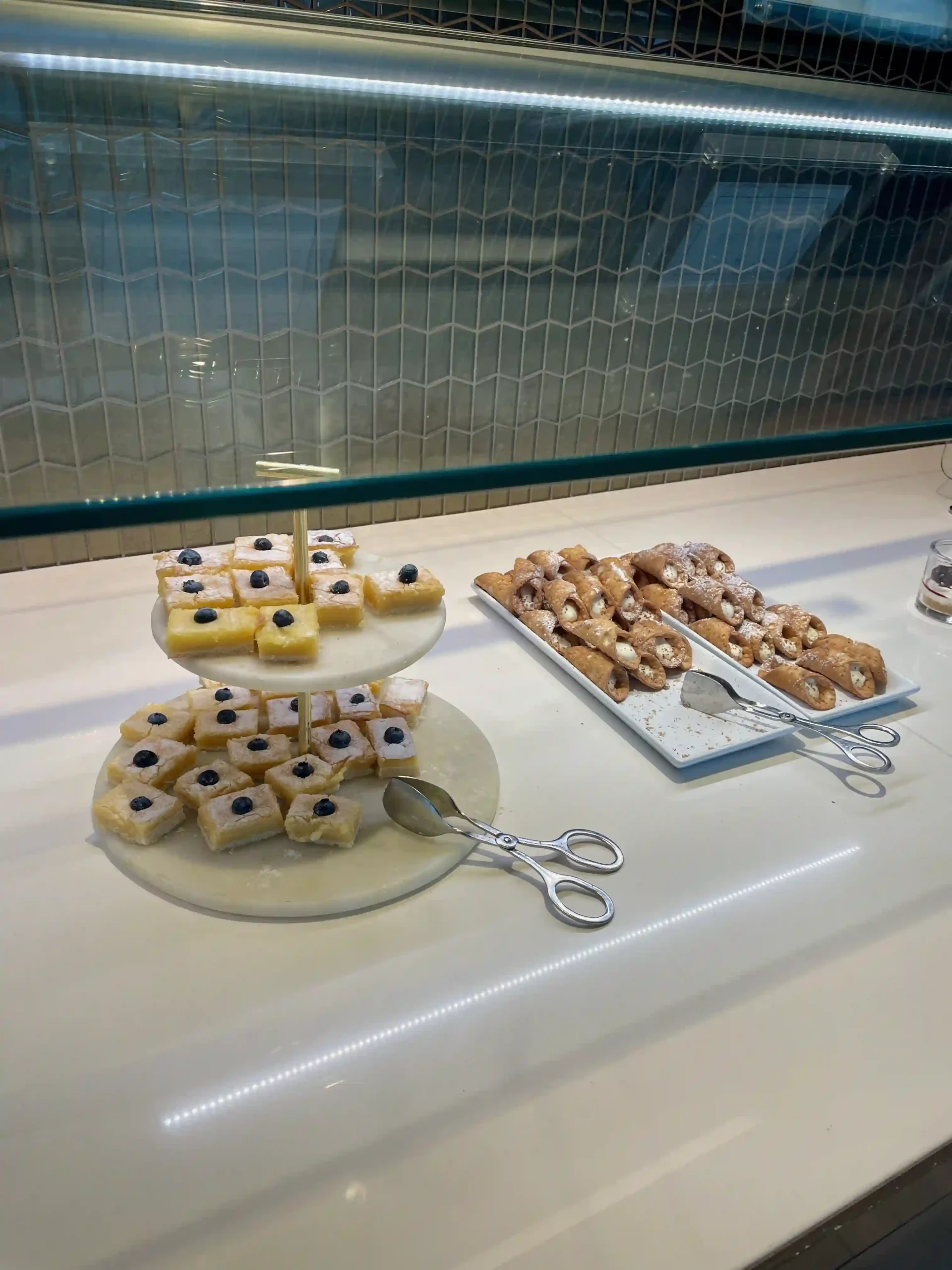 a tray of pastries on a table