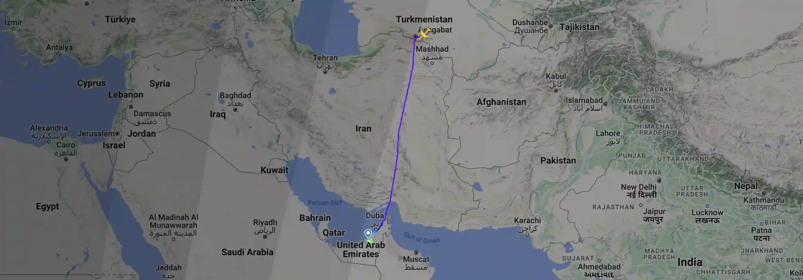 a map of the middle east