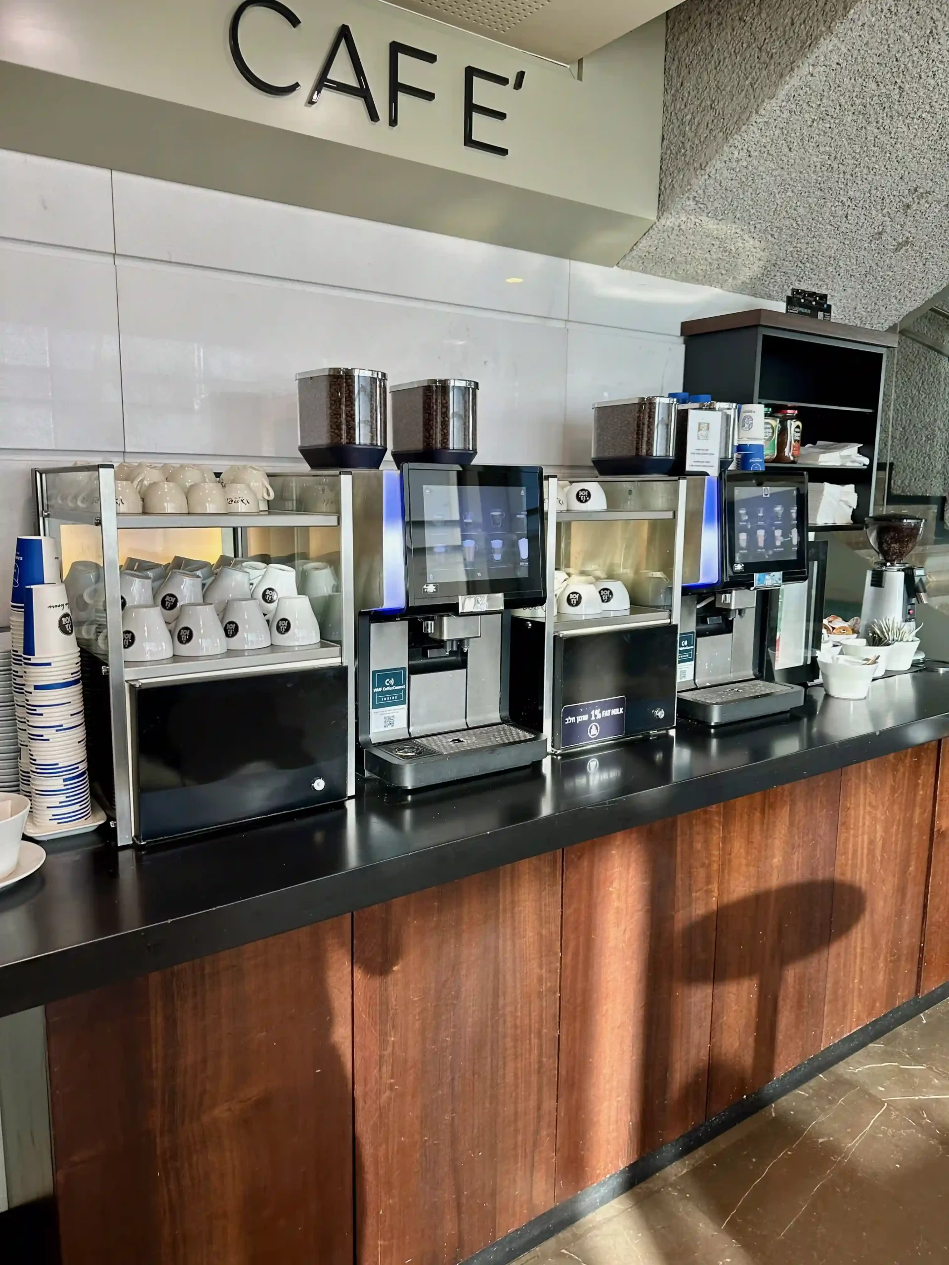 a coffee machine on a counter