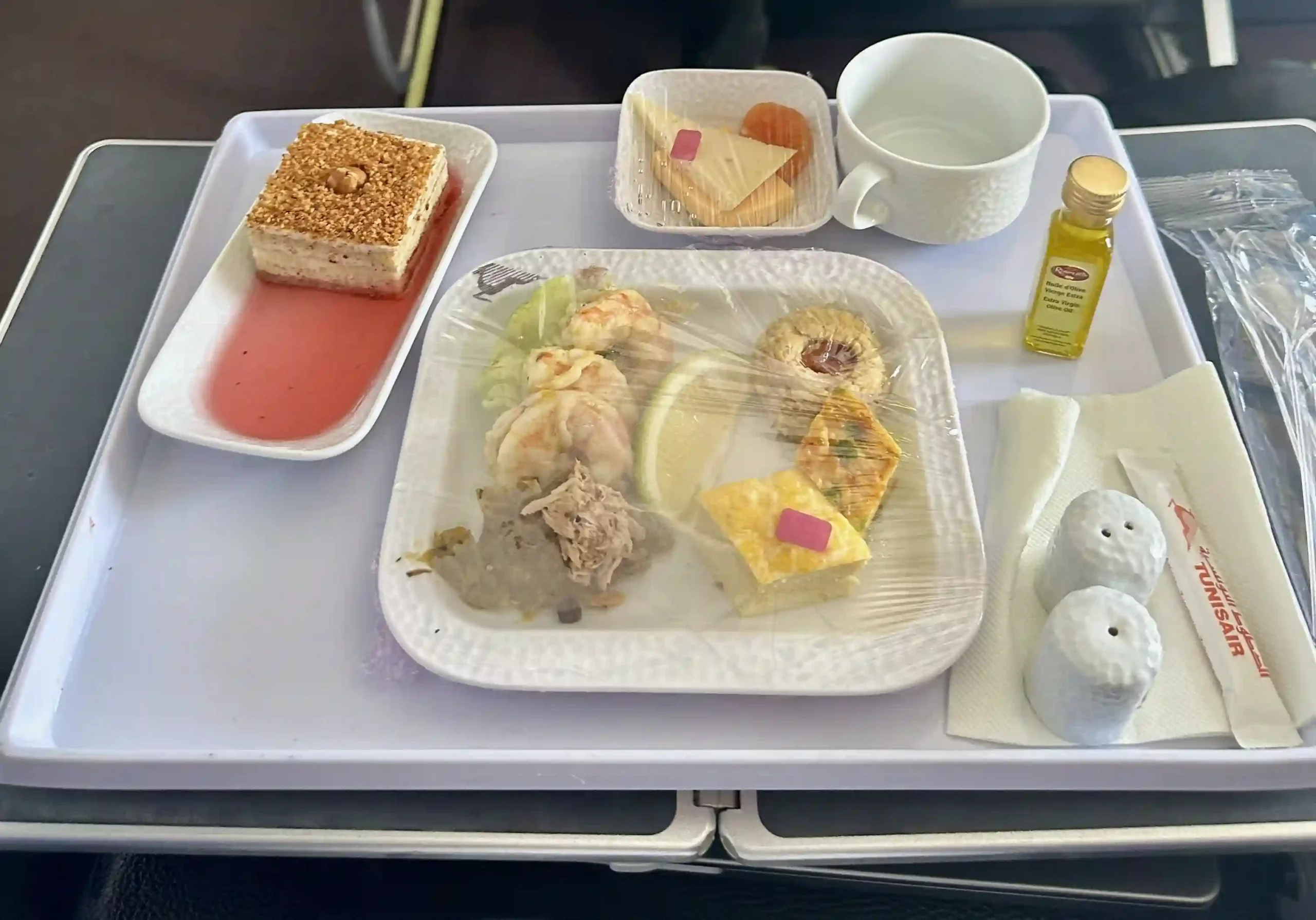 food on a tray