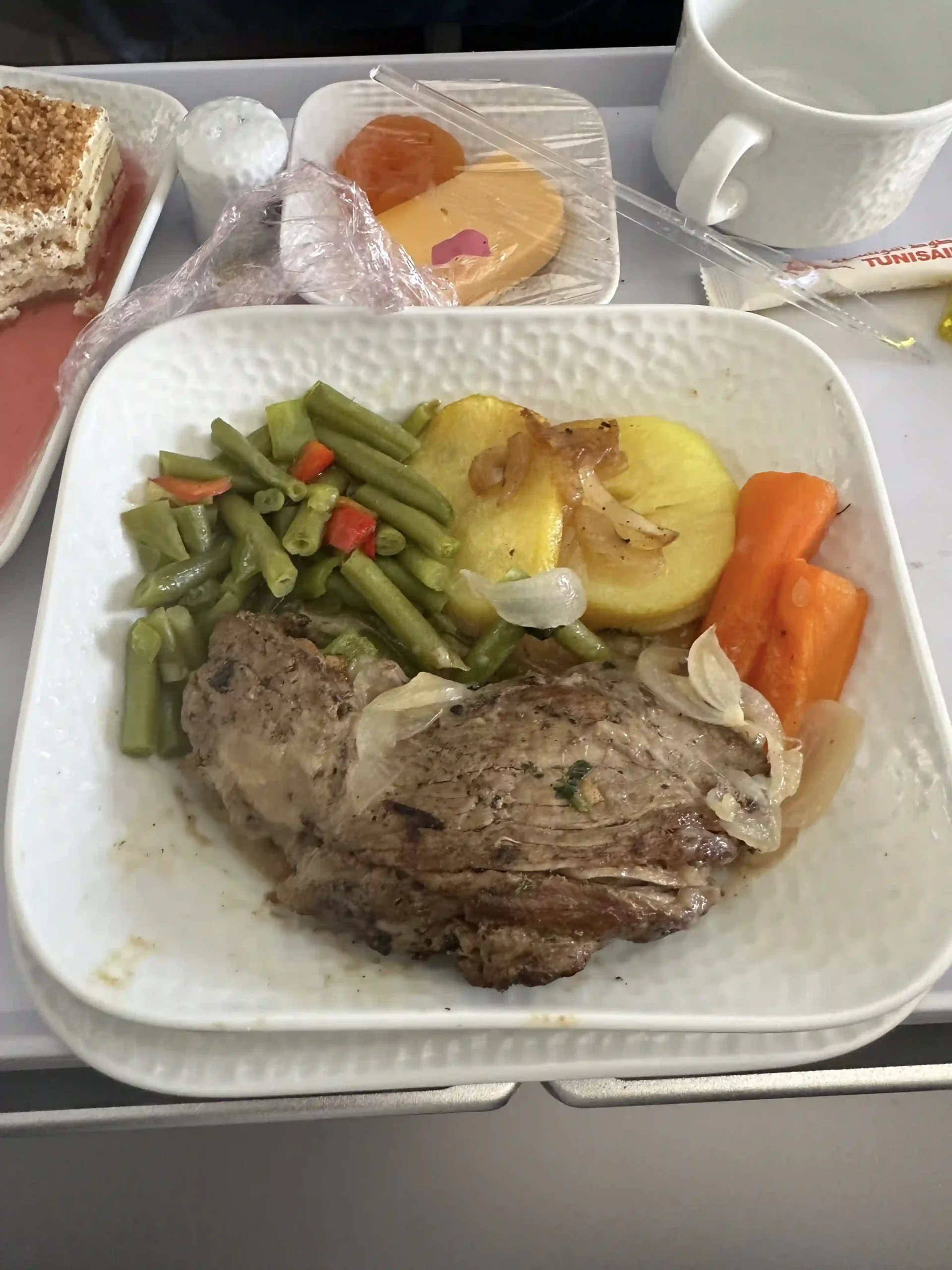 a plate of food on a table