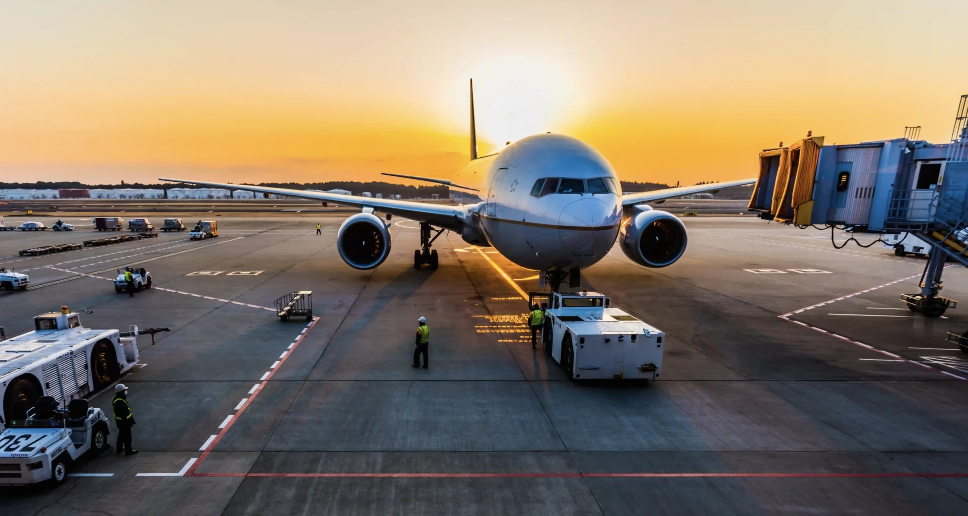 Airplane at gate