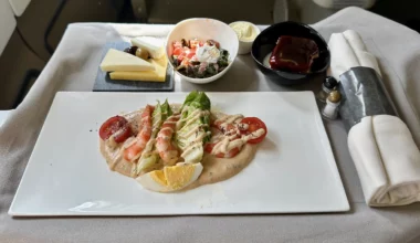 Turkish Airlines Business Class salad