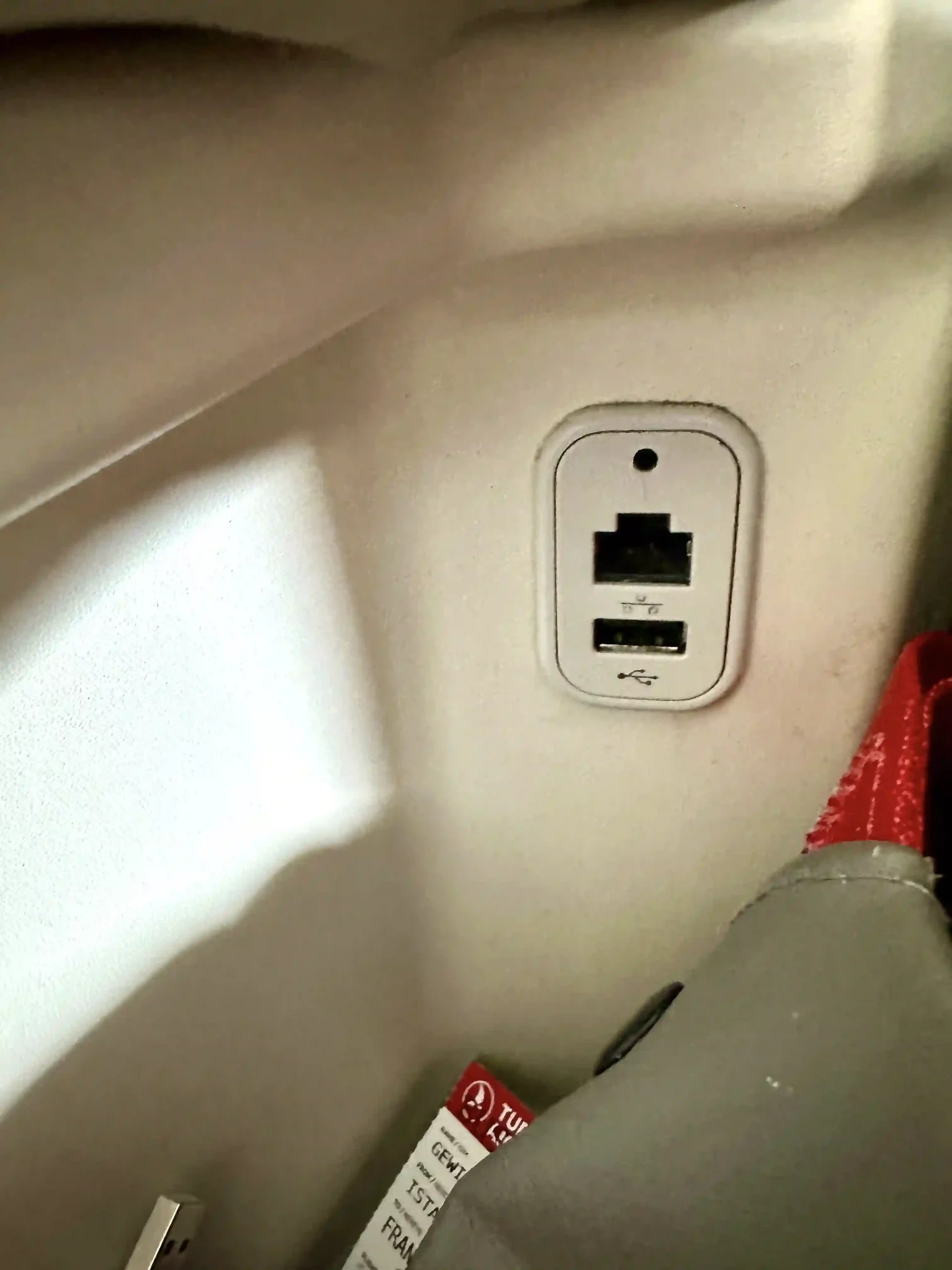 a usb port in a wall
