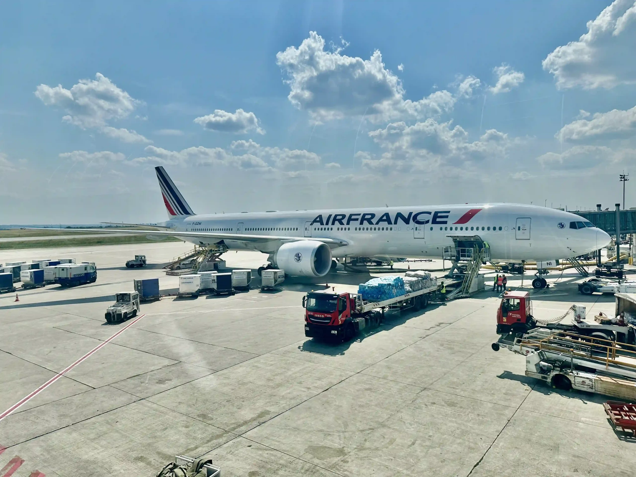 a large airplane on the tarmac