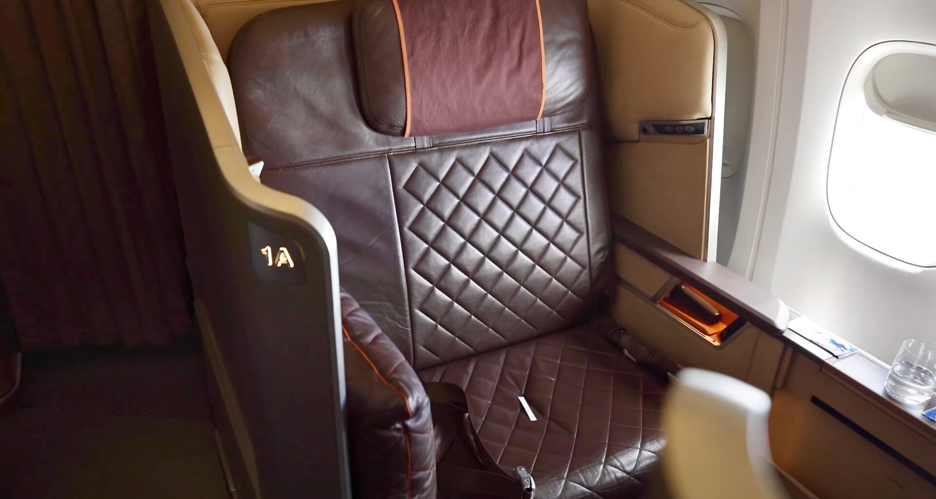 Singapore Airlines first class seat 777-300ER