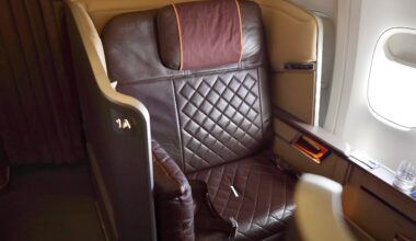 Singapore Airlines first class seat 777-300ER
