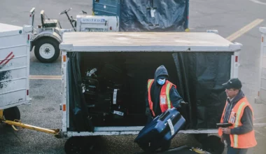 United Airlines baggage handlers