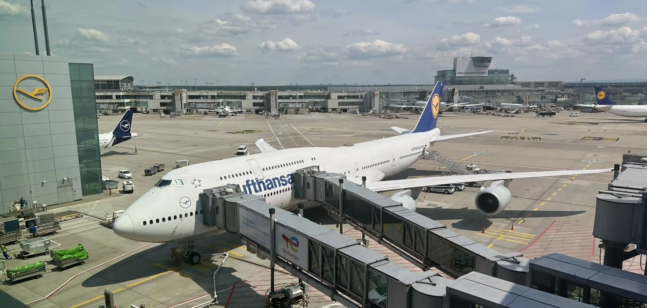 an airplane at an airport