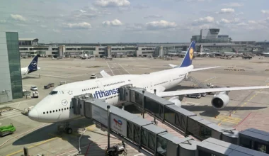 Lufthansa 747-8 at Frankfurt Airport