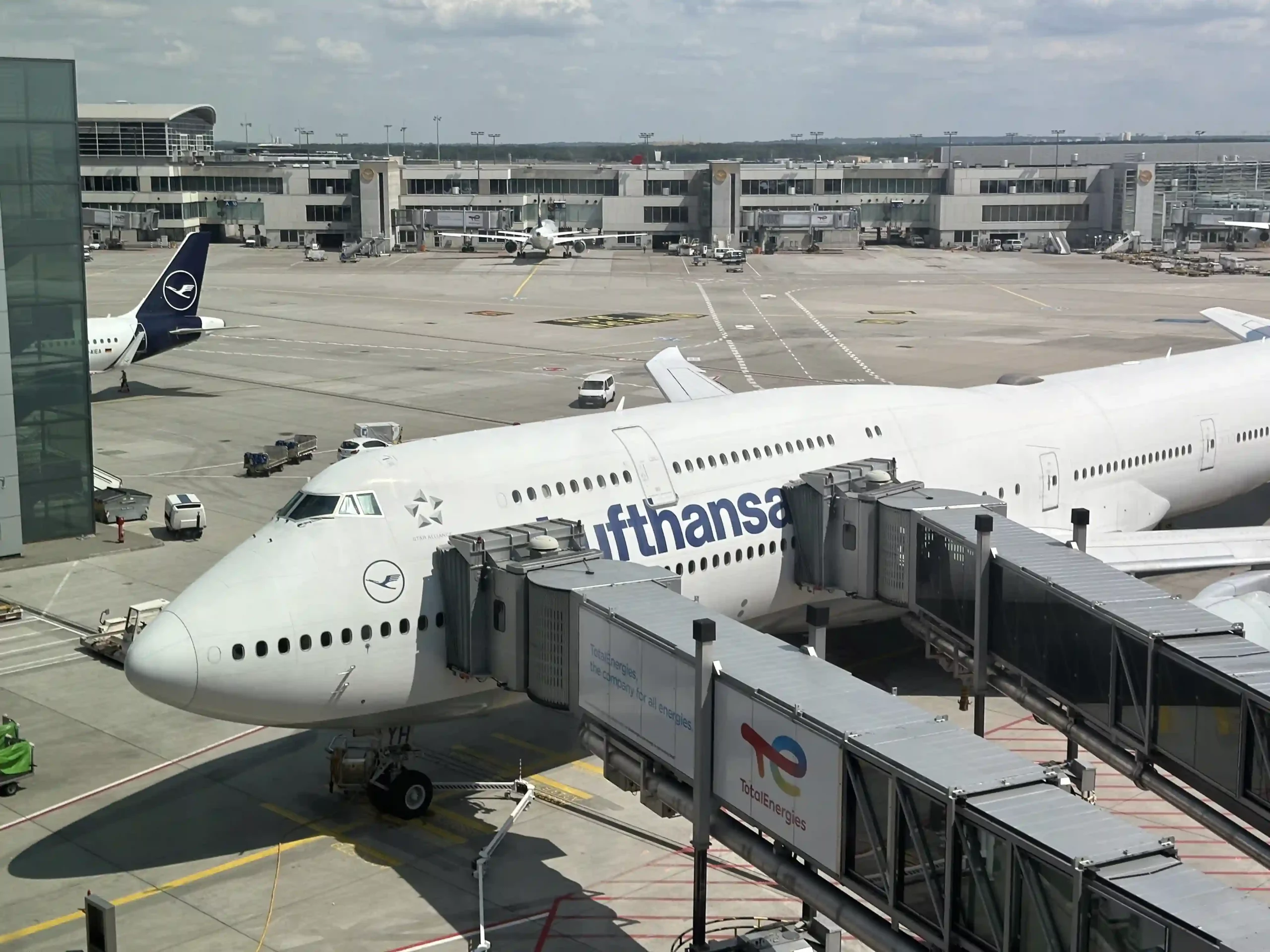 an airplane at an airport