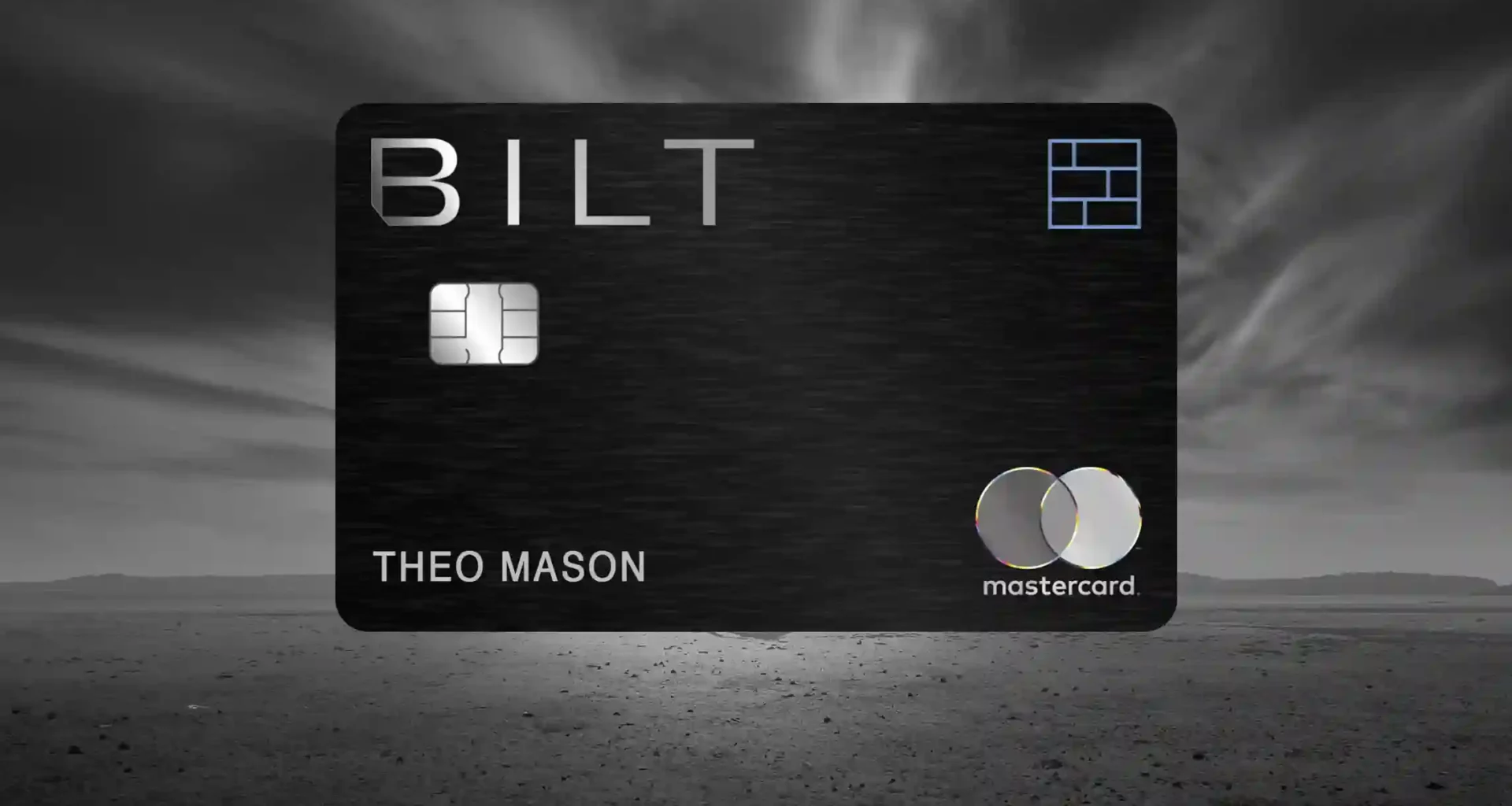 Bilt card on top of dry lakebed