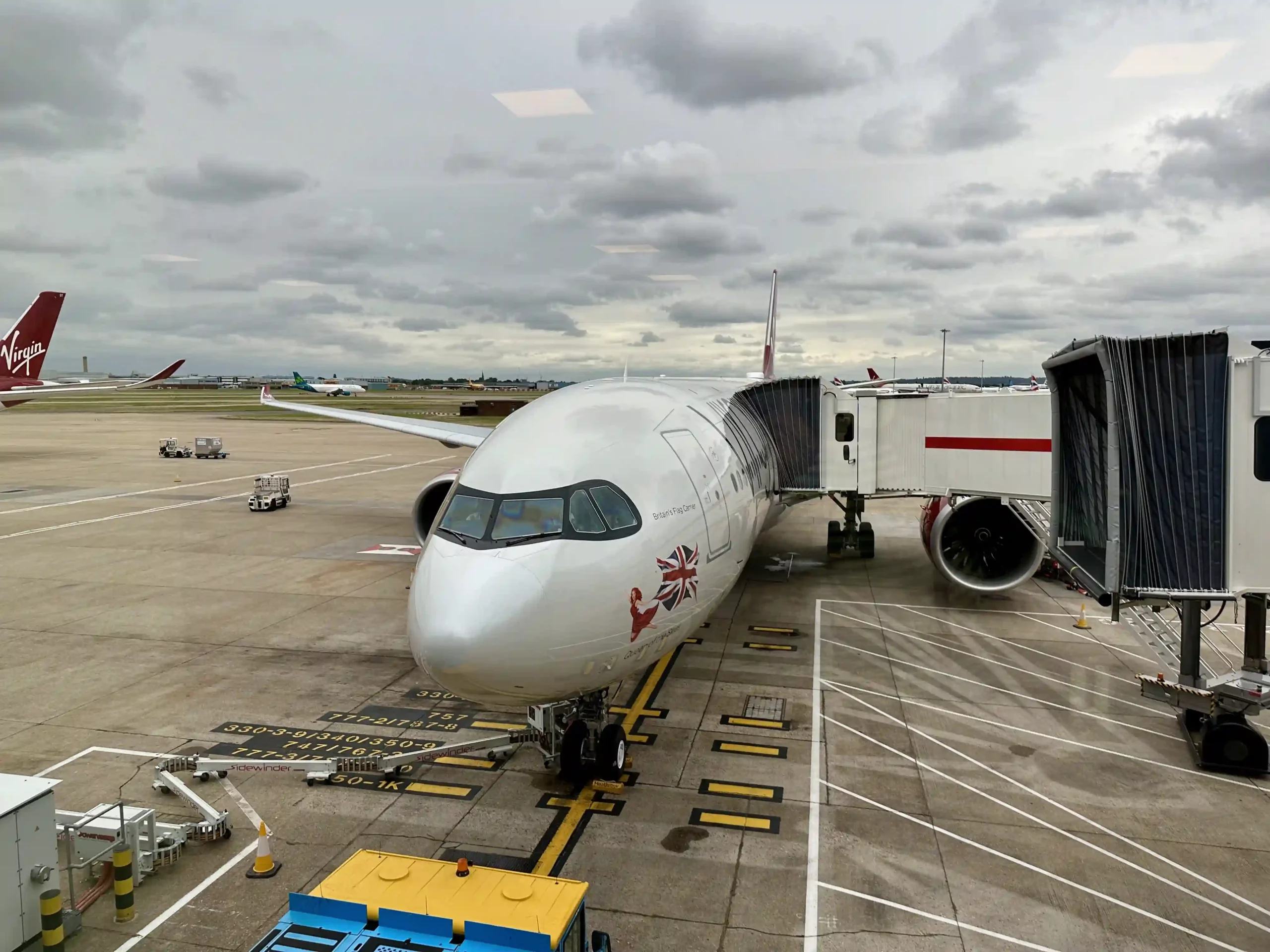 an airplane at an airport