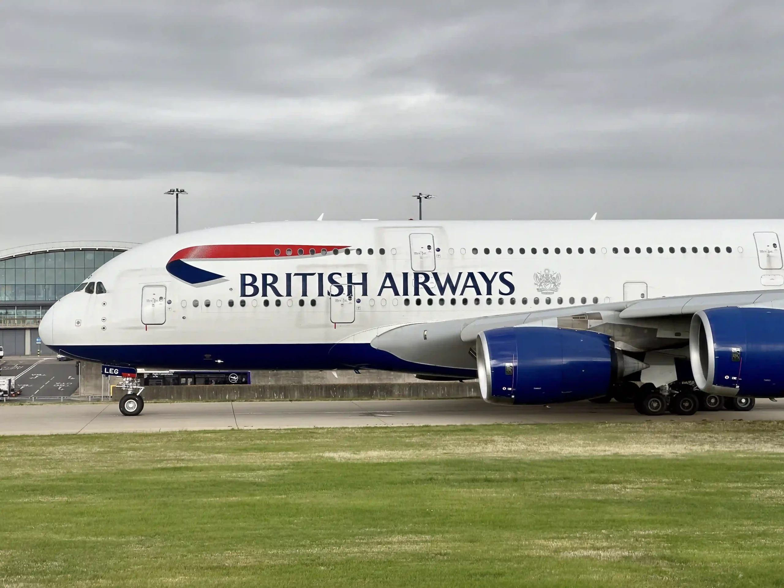 a large airplane on a runway