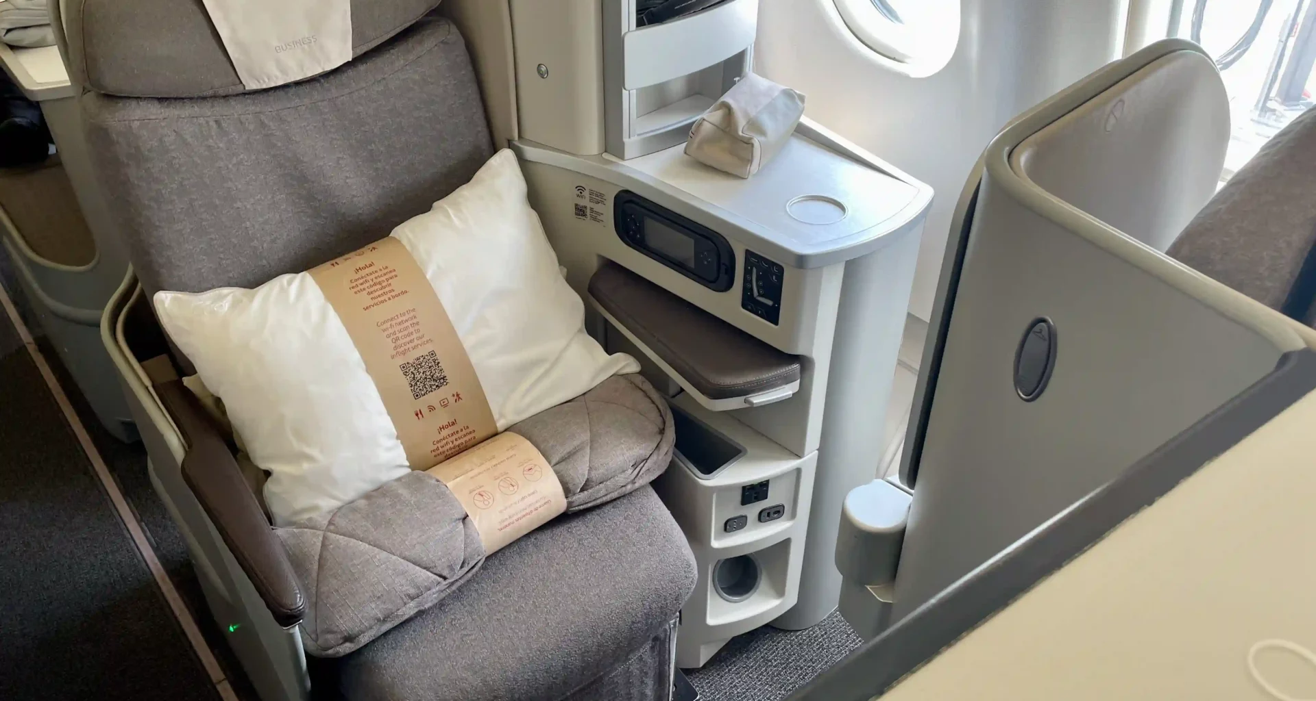 Iberia business class seat on Airbus A330-300