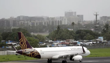 Vistara plane on the tarmac