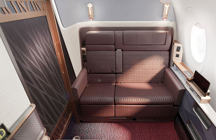 Japan Airlines' new first class seat