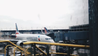 American Airlines plane on apron