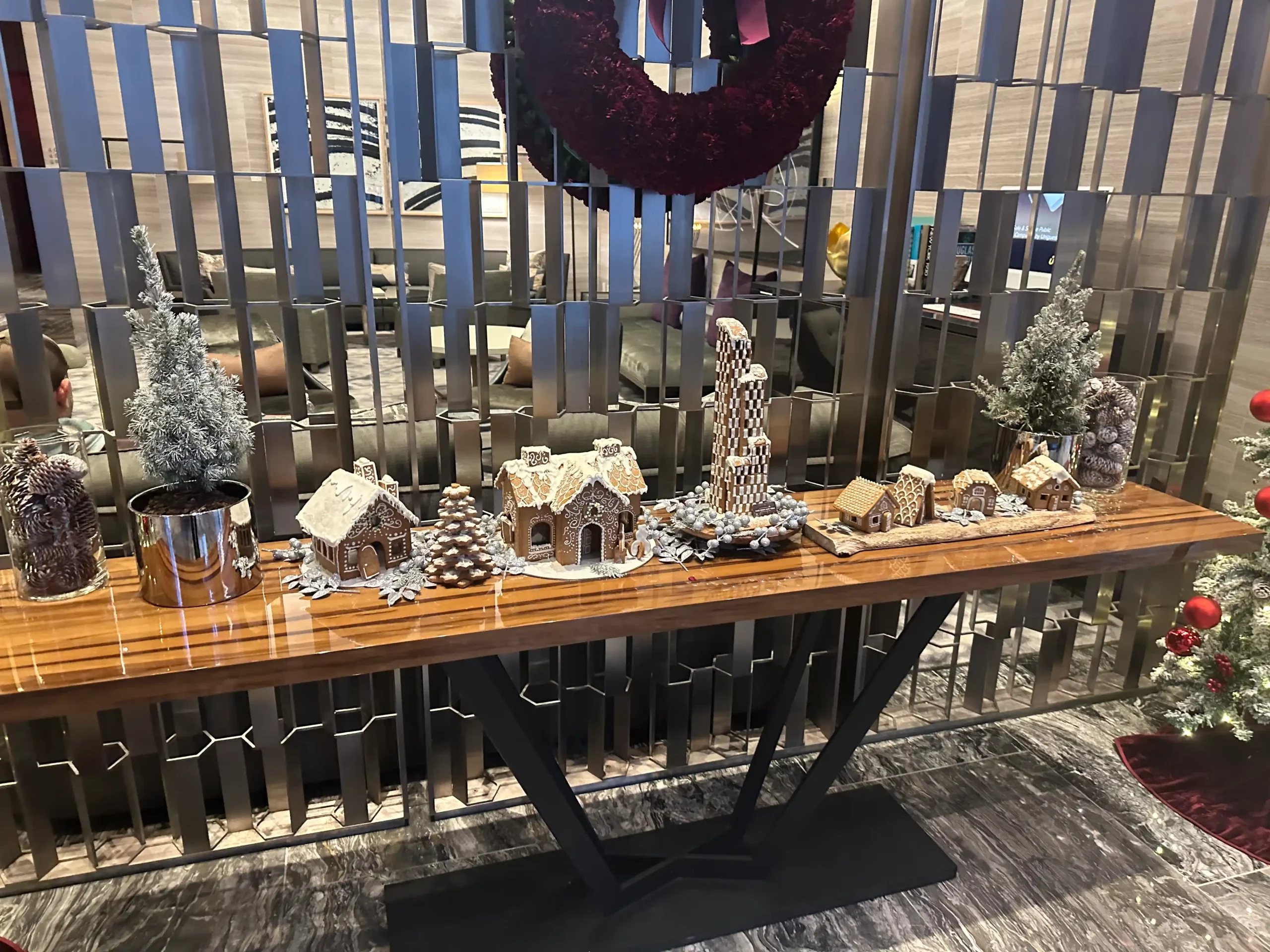 a table with decorations on it