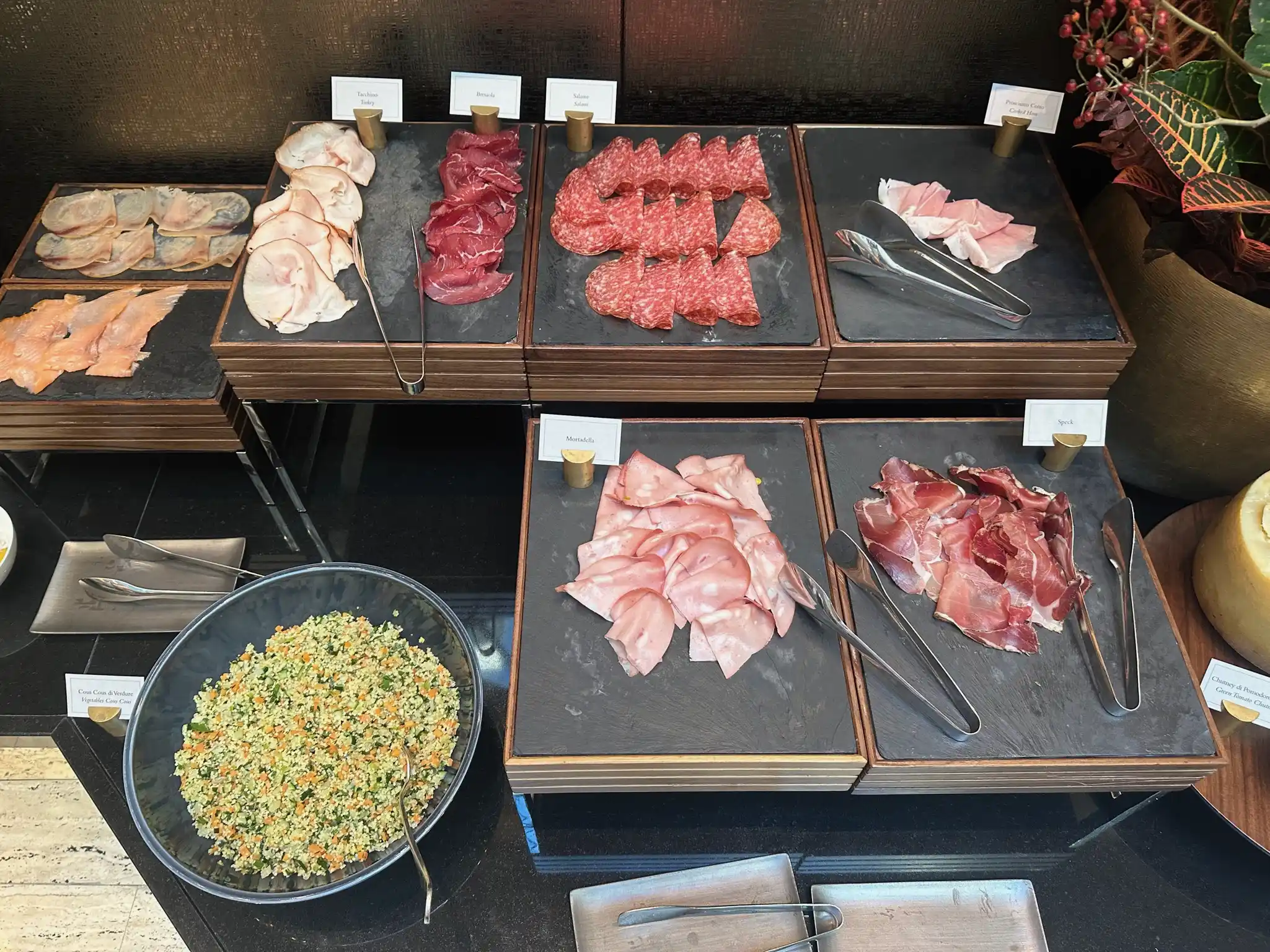 a variety of meats on a table