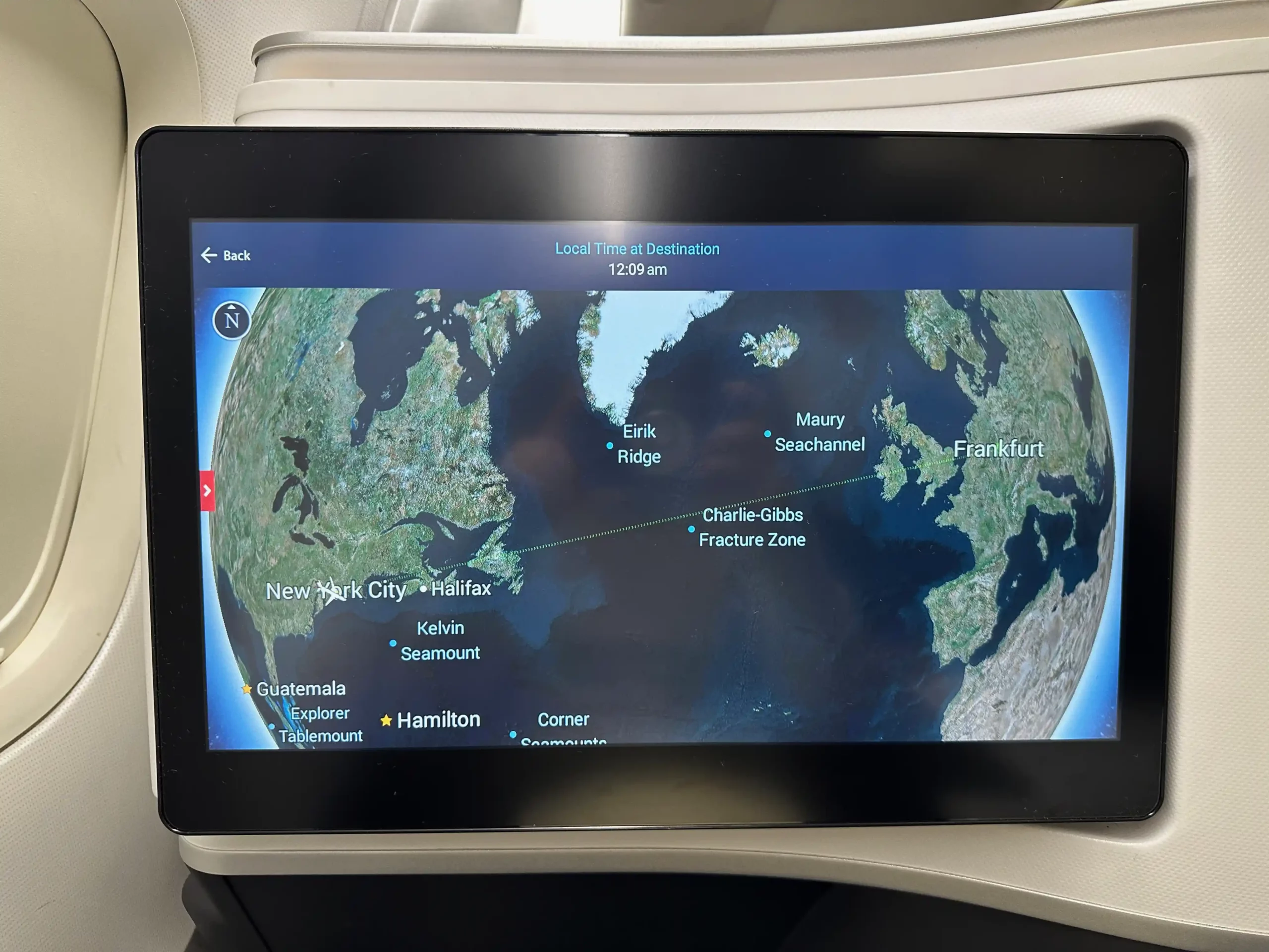 a screen on a plane