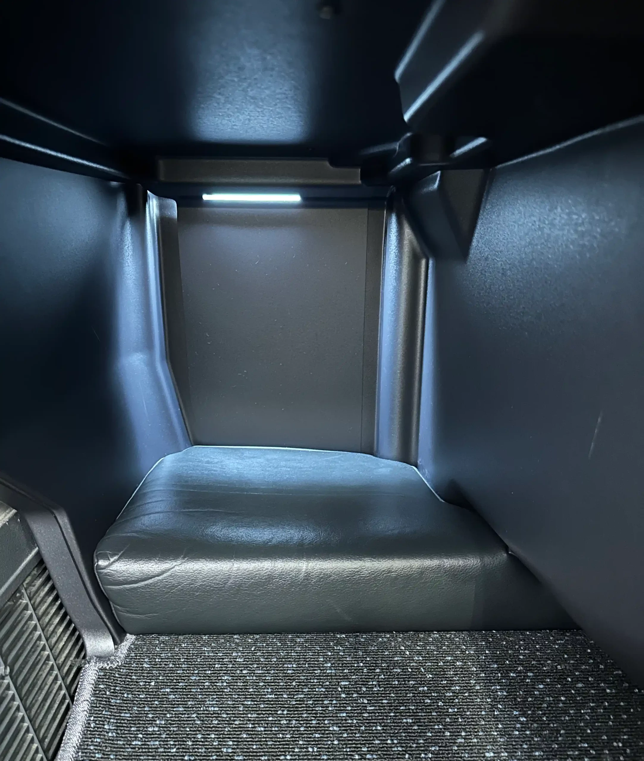 a seat inside a vehicle
