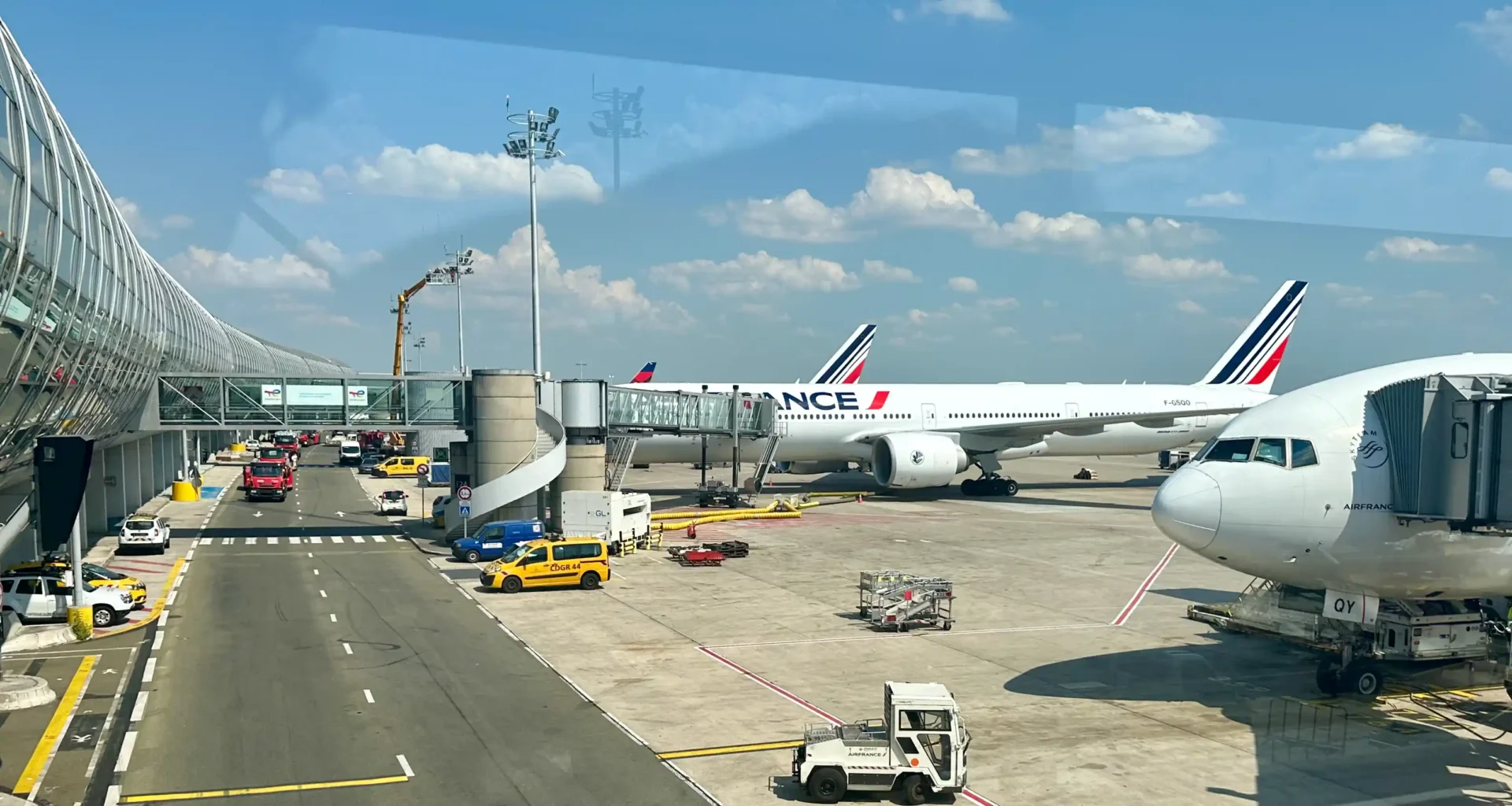 a plane parked at an airport